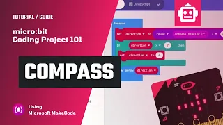 Micro bit Coding Project Compass - Arrow on Screen that Can Indicate the Direction Currently Facing