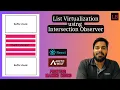 List Virtualisation with intersection observer in JavaScript ArcticWolf s interview question