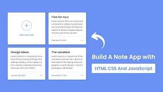 Build A Notes App in HTML CSS JavaScript Notes App in JavaScript