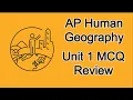 Unit 1 AP-Style Multiple Choice Questions AP Human Geography