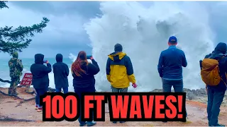 Unbelievable STORM WAVES Oregon Coast King Tides