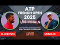Novak Djokovic vs Filip Misolic Live Scores ATP French Open 2025 - Finals