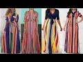 70 s inspired fashion latest design ideas of stripped maxi dresses for women s