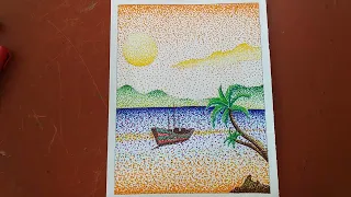 المدرسة الانطباعية تقنية التنقيط 