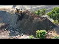 NEW PROJECT! THE BEST WORK FAST DOZER CAT​ D6R2 PUSHING CLEARING SOIL MAKE NEW ROAD DAM CONSTRUCTION