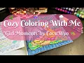 Cozy Rainy Day Coloring Relaxing Alcohol Marker Coloring Page ASMR Girl Moments by CocoWyo