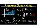 Riemann Sums - Midpoint Left Right Endpoints Area Definite Integral Sigma Notation Calculus