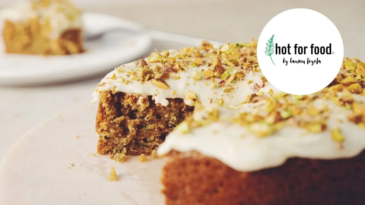 vegan zucchini pistachio cake   hot for food