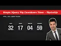 Simple JQuery Flip Countdown Timer - flipclockjs