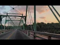 Driving Trenton NJ to Morrisville PA via the Calhoun Street Bridge - 4K