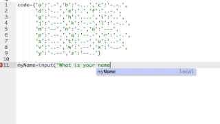 Python 19 Dictionaries and Learn Your Name In Morse Code