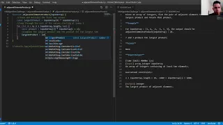 100 Algorithm Challenge adjacentElementsProduct