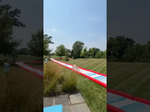 Worlds LONGEST homemade waterslide!