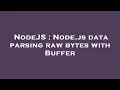 NodeJS Node js data parsing raw bytes with Buffer