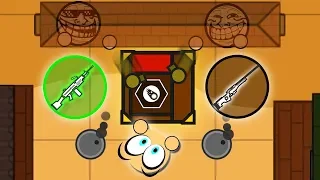 TRAPPING WITH THE M249 AND AWM-S IN SECRET HIDING IN SURVIV NADING OVER AIRDROPS Surviv io
