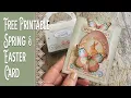 Free Printable Heirloom Eggs Easter Card