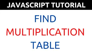JavaScript Program to Print Multiplication Table of a Given Number Programmer Shakil