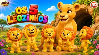 Os 5 Léozinhos 🦁 | Música Infantil | Animazoo
