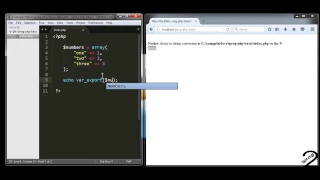 tutorial 28 iprog php var export function