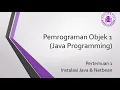 Pemrograman Objek 1 Java - Pertemuan 1