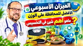 الميزان الأسبوعي🤓 الأفضل للمحافظة على الوزن⁉️ ماهو أهم شيئ فى التخسيس💦