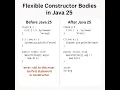 Java with Srikanth Java 25 features Flexible Constructor Bodies