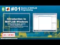 Introduction to MATLAB Windows Module-1 Basics of MATLAB Programming