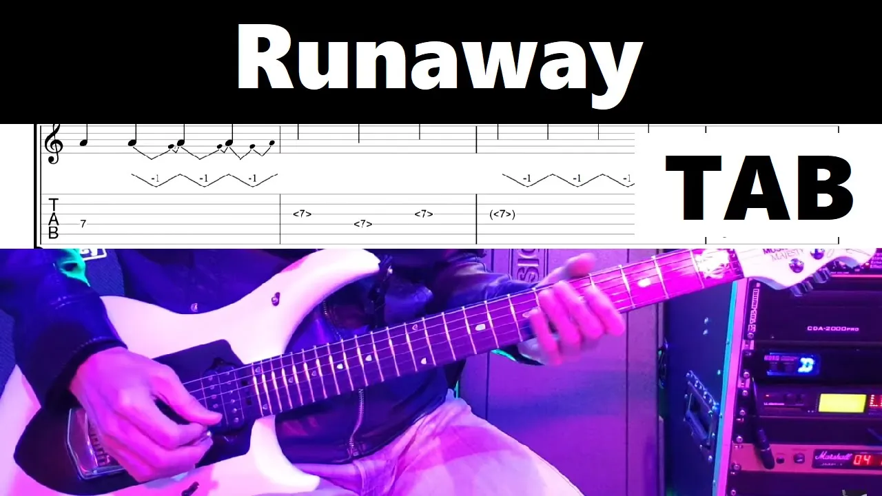 Bon Jovi - Runaway (guitar cover with tab)