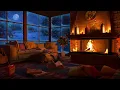 Download Lagu Onmiddellijk slapen in 3 minuten in een gezellige wintersfeer | sneeuwstorm en open haard geluiden