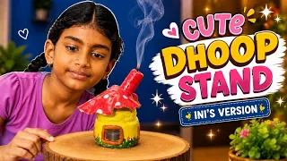 aesthetic clay dhoop stand|DIY Incense Holder|handart|clayhomedecor|mini|air dryclay craft|mushroom 