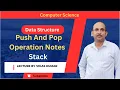 Stack Data Structure Push and Pop Tutorial Push and Pop Operations Explained with Algorithm hindi