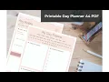 AD Daily Planner Printable A4 PDF 2 Pages
