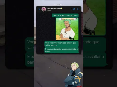 ZORO ROUBA O BANCO 😮