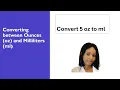 How to Convert between Ounces oz and Milliliters ml Easy Step-by-Step Guide