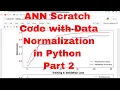 Kidney Disease Classification ANN Scratch Python Code Normalize csv Dataset Python Code Part 2
