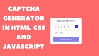 Easy Tutorial Creating a Captcha Generator using HTML CSS and JavaScript Source code