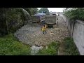 Download Lagu Nicely Landfill Complete Flood Block By Huge Shantui Dozer DH17C3 Pushing Stones with Dump Truck