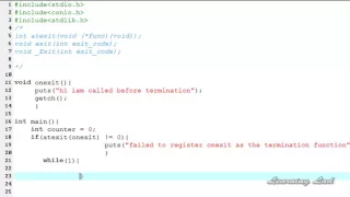 098 98 exit atexit Exit Functions in C Programming Language Tutorial