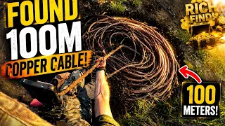 100 METERS COPPER CABLE❗Found while Metal Detecting ⚡Now I can buy a new Car 😭👍