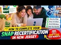How to complete your SNAP recertification in New Jersey