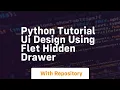 Python tutorial ui design using flet hidden drawer