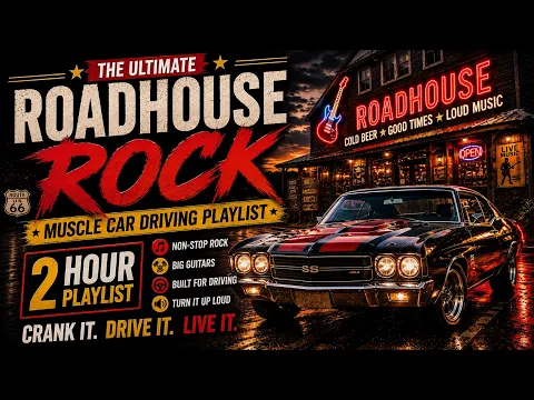 Roadhouse Rock 🚘🔥 Muscle Car Driving Music | Gritty Blues Rock, Heavy Riffs & 1 Hour Rock Mix
