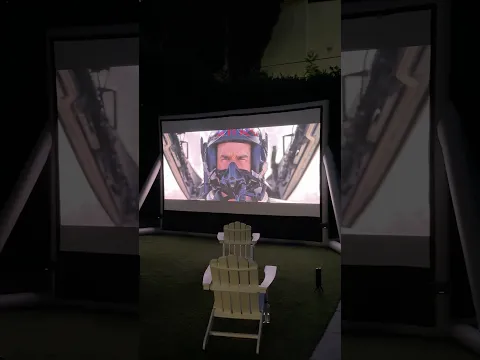 The WILDEST Backyard Movie Setup I’ve Used #home #tech