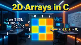2 4 2D Arrays in C Programming for Beginners Syntax Initialization Matrix Example