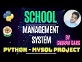 School Management System Python MySQL Project