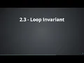 2 3 - Loop Invariant