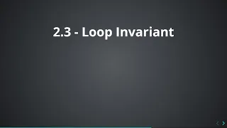 2 3 - Loop Invariant