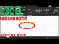 How To Use Named Range Shortcut In Excel