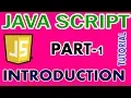 PART-1 INTRODUCTION TO JAVASCRIPT TUTORIAL IN TAMIL