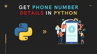 Get Phone Number Details in Python Get any phone number details in Python Python Project